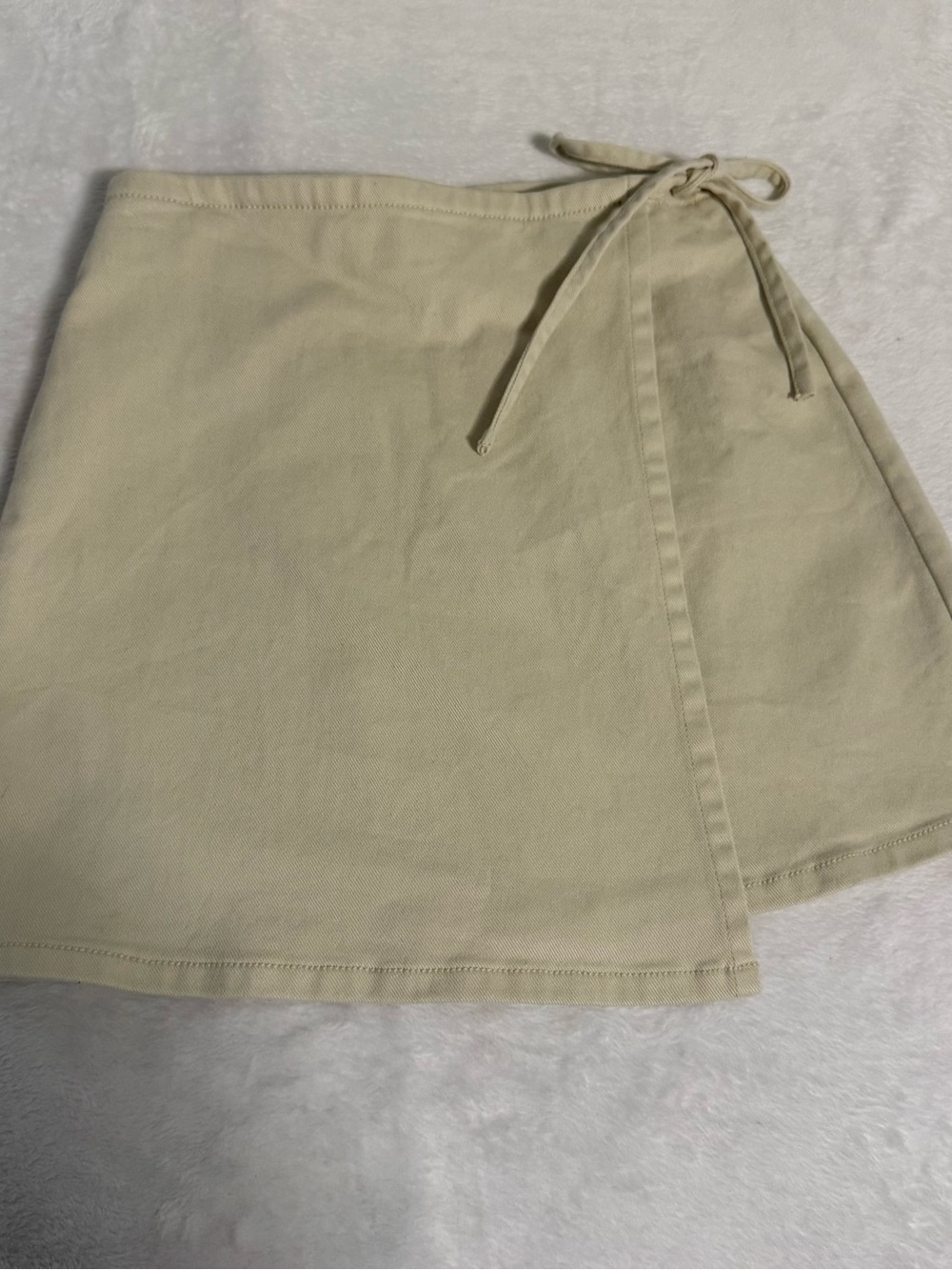 GB Womens Small Khaki Wrap Skort Side Tie Cotton Stretch Beige NWT